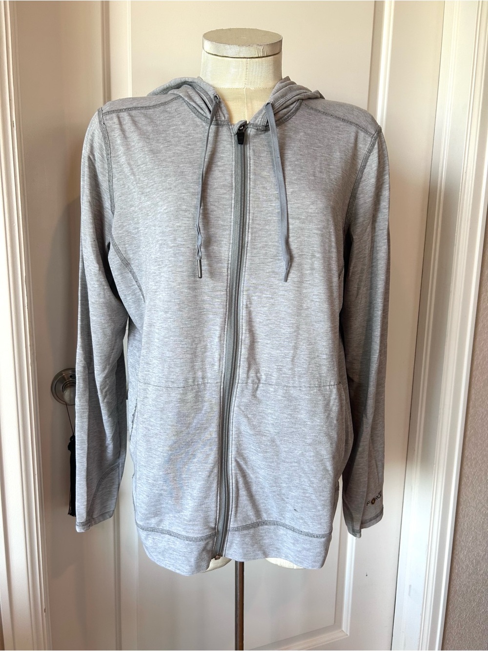Carhartt Force  Gray Heathered Lightweight Zip-Up Hoodie